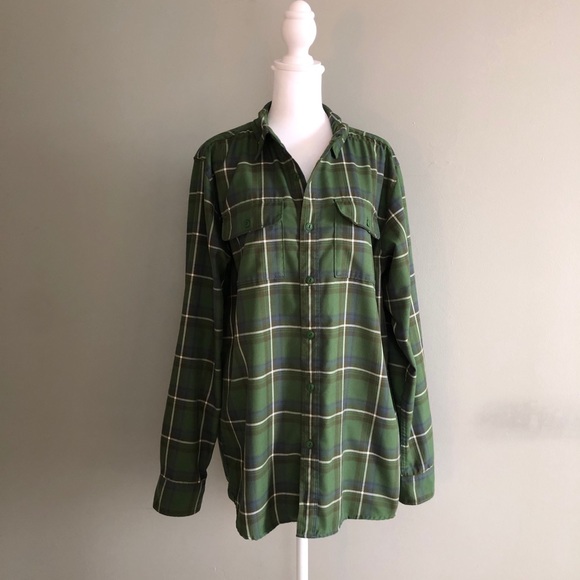 THE NORTH FACE green button down shirt men size M - Picture 2 of 6